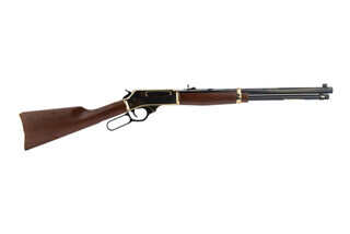 Henry 30-30 lever action rifle features a brass receiver